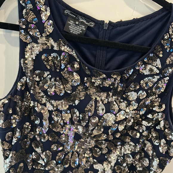 Sparkling navy with gold sequins dress in women’s size 12.  GUC - Picture 2 of 5